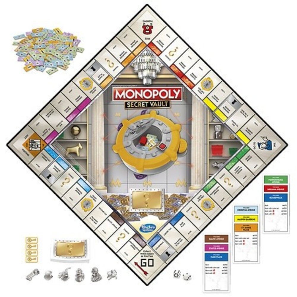 Monopoly Secret Vault Board Game for Kids Ages 8+  Family Board Game  2-6 Player